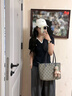Tory Burch 湯麗柏琦【女神節禮物】 T MONOGRAM 小號拉鏈托特包TB 152299 海軍藍 405 OS 曬單實(shí)拍圖