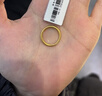 喜鉆足金999戒指女黃金戒指三金五金首飾 結婚紀念日送老婆 約0.43g-11號（磨砂面） 曬單實(shí)拍圖