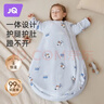 婧麒睡袋嬰兒春秋睡袋一體式防踢被嬰幼新生兒童寶寶保暖防寒 汪汪藍色【冬季加厚】 XL碼【推薦身高105_125cm】 曬單實(shí)拍圖