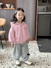 歐姆熊女童春秋款衛衣外套2026新款小女孩寶寶開(kāi)春洋氣上衣兒童春裝衣服 紫粉色【小象貼標開(kāi)衫連帽衛衣】 110 cm 曬單實(shí)拍圖