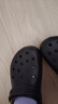 卡駱馳（crocs）女鞋厚底云朵洞洞鞋戶(hù)外休閑時(shí)尚一腳蹬沙灘鞋 206750-001 36-37 曬單實(shí)拍圖
