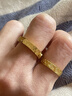 六福珠寶 黃金戒指吉言碎碎冰光影金禪意足金禮物 計價(jià) 15號-約7.71克 曬單實(shí)拍圖