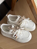 意爾康女鞋新款小白鞋運動(dòng)休閑小個(gè)子板鞋面包單鞋 17042W白/杏35 曬單實(shí)拍圖
