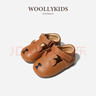 小羊沃利woollykids小羊沃利春真皮男女童鞋寶寶可愛(ài)動(dòng)物風(fēng)透氣防滑學(xué)步鞋 黑鼻狗棕 21 碼內長(cháng)14.0cm適合腳長(cháng)13.5 -13.9cm 曬單實(shí)拍圖