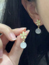 思梨新中式耳飾無(wú)耳洞耳夾女新款國風(fēng)貓眼石花朵吊墜旗袍搭配漢服配飾 蚊香盤(pán)耳夾一對 無(wú)耳洞拍 曬單實(shí)拍圖