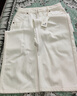 茵曼簡(jiǎn)約通勤闊腿直筒長(cháng)褲夏秋女裝高腰顯瘦寬松休閑褲子 珍珠白 29  曬單實(shí)拍圖