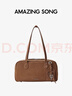 Amazing Song乙頌朱美吉同款女包差旅枕頭包通勤大容量單肩腋下包生日禮物 焦糖棕【頭層絲絨感小牛皮】贈愛(ài)心卡包 現貨速發(fā) | 禮盒發(fā)貨 曬單實(shí)拍圖