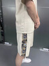 袋鼠（DAISHU）華夫格運動(dòng)套裝男2026新款夏季男士大碼短袖短褲冰絲重磅休閑一套 T02 米白 【上衣+短褲】 XL -/【135-155斤】 曬單實(shí)拍圖