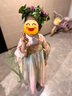 芭米諾中秋節女童漢服夏季古裝超仙公主連衣裙中國風(fēng)唐裝襦裙 綠色 120 曬單實(shí)拍圖
