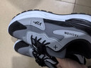EXUELING男鞋2025新款春夏休閑運動(dòng)工作上班皮面防水防滑勞保老爹鞋子男 黑灰 40 (250mm) 曬單實(shí)拍圖