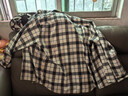 優(yōu)衣庫男女裝法蘭絨格子襯衫長(cháng)袖襯衣薄外套481225 481225/30淺米色 L 曬單實(shí)拍圖