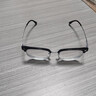 蔡司（ZEISS）鏡片近視眼鏡框男半框防藍光輻射可配帶散光度數眼睛女鈦合金鏡架 升級鈦材 黑銀 配康美達1.60防藍光變灰 0-800度 曬單實(shí)拍圖