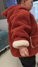 童泰（TONGTAI）寶寶外套冬季夾棉兒童衣服男女童外出連帽上衣休閑開(kāi)衫紅色110cm 曬單實(shí)拍圖