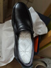 老人頭（LAORENTOU）男士皮鞋商務(wù)休閑鞋頭層牛皮套腳鞋耐滑圓頭爸爸鞋 260278 黑40 曬單實(shí)拍圖