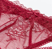 曼妮芬浪漫蕾絲女士低腰三角褲輕透薄內褲女系帶鏤空底褲禮物20710227 紅色 1條 M (160/90) 曬單實(shí)拍圖