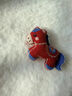霧添花可愛(ài)紅色布藝小馬胸針女款馬年刺繡搭配毛衣別針配大衣胸花固 紅色布藝小馬胸針  曬單實(shí)拍圖