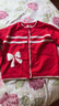 巴拉巴拉【balaOne】童裝女童小香風(fēng)針織開(kāi)衫紅色拜年服春毛衫 曬單實(shí)拍圖