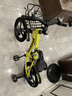 鳳凰（Phoenix）兒童自行車(chē)男女寶寶腳踏車(chē)3-8-12歲兒童山地車(chē)14-18-22寸小孩單車(chē) 極氪一體輪+ 活力黃+ 悍馬輔助輪 14寸適合身高（95-120cm） 曬單實(shí)拍圖
