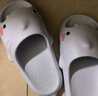 chikoku新款小萌鯊拖鞋女夏季家居可愛(ài)厚底防滑情侶鯊魚(yú)涼拖鞋男夏 曬單實(shí)拍圖