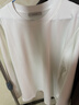 OSENS高密莫代爾棉雙面布經(jīng)典圓領(lǐng)多色長(cháng)袖T恤輕薄衛衣男秋新品  經(jīng)典白2.0【現貨】 L （175/96A） 曬單實(shí)拍圖