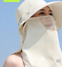 361°遮陽(yáng)帽防曬帽子女夏季防紫外線(xiàn)遮臉可拆護頸漁夫帽釣魚(yú)登山太陽(yáng)帽 【360°環(huán)繞遮擋】米白-護頸可拆 曬單實(shí)拍圖