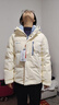 鴨鴨紫鉆系列羽絨服女短款2025冬季新款寬松休閑連帽加厚保暖情侶外套 米白色 S (165) 曬單實(shí)拍圖