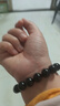 金石靈收藏級天然黑曜石手串男女款五行補水水晶手鏈佛珠本命年生日禮物 曬單實(shí)拍圖