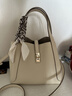 百麗包包新商場(chǎng)款送禮老錢(qián)風(fēng)真皮菜籃子手提包BL828BX5 云母白【2.0牛皮款】 F 曬單實(shí)拍圖