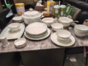 瓊璠昉景德鎮陶瓷碗盤(pán)2026新款餐具套裝家用中式高溫健康骨瓷喬遷新居筷 恬靜優(yōu)雅【10人配置】  60件套 曬單實(shí)拍圖