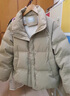 雪中飛短款羽絨服女時(shí)尚小個(gè)子休閑百搭舒適立領(lǐng)加厚保暖外套卡其色  M 曬單實(shí)拍圖