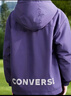 Converse匡威童裝男童風(fēng)衣春季新款上衣防潑水純色戶(hù)外潮流女童防風(fēng)外套 深紫色 加絨 150 /72 【建議身高140-152cm】 曬單實(shí)拍圖