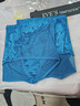 夏娃的誘惑白云組通透網(wǎng)紗立體蕾絲輕薄舒適女士平角內褲 藍色 XL 175/95 曬單實(shí)拍圖