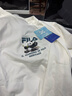 FILA 斐樂(lè )官方男子針織短袖衫2025秋時(shí)尚休閑涼感舒適刺繡T恤 曬單實(shí)拍圖