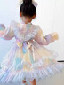 G.duck小黃鴨童裝洛麗塔公主裙女童連衣裙春秋季彩虹生日禮服蓬蓬裙兒童 圖片色 90 建議1~2歲（80-90cm） 曬單實(shí)拍圖