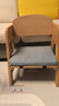 Aooboy山毛櫸兒童椅靠背椅實(shí)木可升降家用學(xué)習小椅子寶寶板凳幼兒園 原木色椅子+灰色乳膠墊 曬單實(shí)拍圖