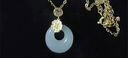 央創(chuàng  )時(shí)尚平安扣和田玉吊墜項鏈女款老婆已婚母親節女士生日禮物送媽媽S925 曬單實(shí)拍圖