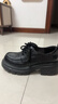 百麗（Belle）復古牛皮牛津鞋女2026春新商場(chǎng)款厚底增高JK樂(lè )福鞋E9N1DAM6 黑色 38 曬單實(shí)拍圖