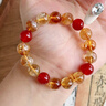 素聚暴富招財黃水晶黃塔晶金發(fā)晶紅瑪瑙手串手鏈本命年玉鐲禮物 暴富紅瑪瑙黃水晶手串8MM 曬單實(shí)拍圖