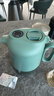 艾曼格燜茶壺家用保溫壺陶瓷內膽白茶悶泡壺泡茶熱水瓶 瓦松綠1.6L【陶瓷+溫顯】 曬單實(shí)拍圖