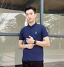 原時(shí)高端企業(yè)定制polo衫夏季翻領(lǐng)短袖工衣辦公室團體文化衫t恤工作服 【透氣舒適】藏青色 L 曬單實(shí)拍圖
