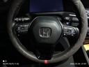 本田方向盤(pán)套真皮雅閣CRV皓影型格思域P7奧德賽HRV杰德車(chē)把套超薄 圓形超薄款【經(jīng)典黑-翻毛皮】 曬單實(shí)拍圖