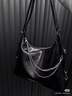 CHARLES&KEITH26春新品大容量鏈條單肩托特包雙肩包女神節生日禮物CK2-40782798 Noir黑色 L 曬單實(shí)拍圖