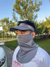 蕉下漁防曬面罩男冰絲遮全臉口罩騎行面紗護頸圍脖男戶(hù)外面巾男款三件套 超值全面防曬三件套黑色【帽子+ 曬單實(shí)拍圖