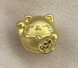 周生生黃金轉運珠Charme寶貝招財貓錢(qián)袋甜柿金桔國風(fēng)足金串珠 單顆 招財福貓92307C 曬單實(shí)拍圖