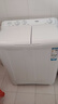 海爾（Haier）雙桶半自動(dòng)洗衣機10公斤大容量家用出租宿舍節能雙缸洗脫分離波輪雙電機深層潔凈洗脫水速效甩干 10公斤溢水漂洗+颶風(fēng)水流+強力去污+移動(dòng)腳輪 雙缸 曬單實(shí)拍圖