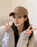 CACUSS帽子女春秋天鴨舌帽時(shí)尚刺繡棒球帽男大頭圍顯臉小可愛(ài) 小橘貓 曬單實(shí)拍圖