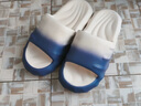 DEATKN德國踩屎感拖鞋女款春夏季2026新款家居室內外穿eva防滑防臭厚底 藍白色 38-39 【適合37_38腳穿】chao 軟 踩屎感 曬單實(shí)拍圖