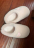 樸西扶桑棉拖鞋簡(jiǎn)約女士冬天室內家居保暖毛絨拖鞋情侶桃沙粉;40-41 曬單實(shí)拍圖