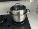 九陽(yáng)（Joyoung）蒸鍋304不銹鋼家用3-4個(gè)人加厚蒸饅頭燉湯鍋燃氣磁爐通用三層34cm 曬單實(shí)拍圖