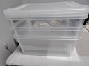 禧天龍（Citylong）文具零件收納箱證件衣物整理箱內衣玩具多用儲物箱化妝品收納盒 B款3個(gè)裝 透明白31.5*23*14.5CM 曬單實(shí)拍圖